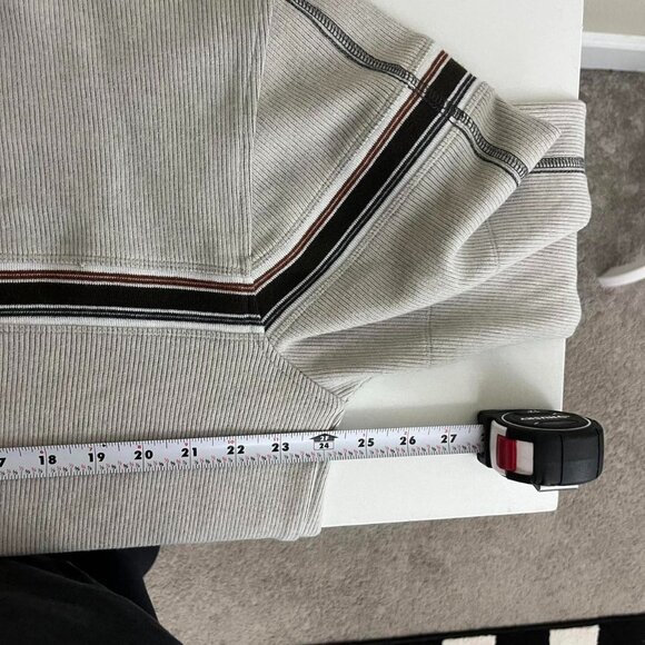 beige striped y2k light weight knit sweater - Picture 6 of 8